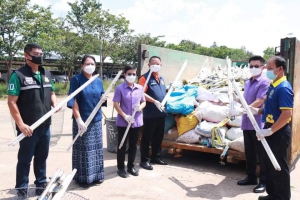 ร่วมงาน โครงการกำจัดขยะอันตรายชุมชนจังหวัดอำนาจเจริญ การบริหารจัดการขยะมูลฝอย &quot;อำนาจเจริญเมืองสะอาด&quot; ป
