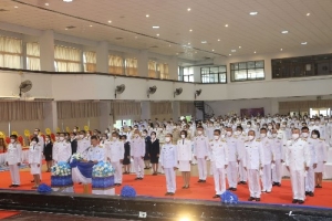 พิธีถวายพานพุ่มดอกไม้สด พิธีถวายราชสักการะเนื่องในวันที่ระลึกพระบาทสมเด็จพระนั่งเกล้าเจ้าอยู่หัว พระมหาเจษฎาราชเจ้าและวันข้าราชการพลเรือน ประจำปี 2566