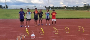 บรรยากาศการฝึกซ้อมทัพนักกรีฑา โรงเรียนอนุบาลเทศบาลเมืองอำนาจเจริญ